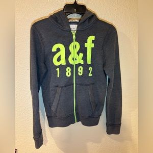 Abercrombie & Fitch Gray Zip Up Hoodie - Boy’s L